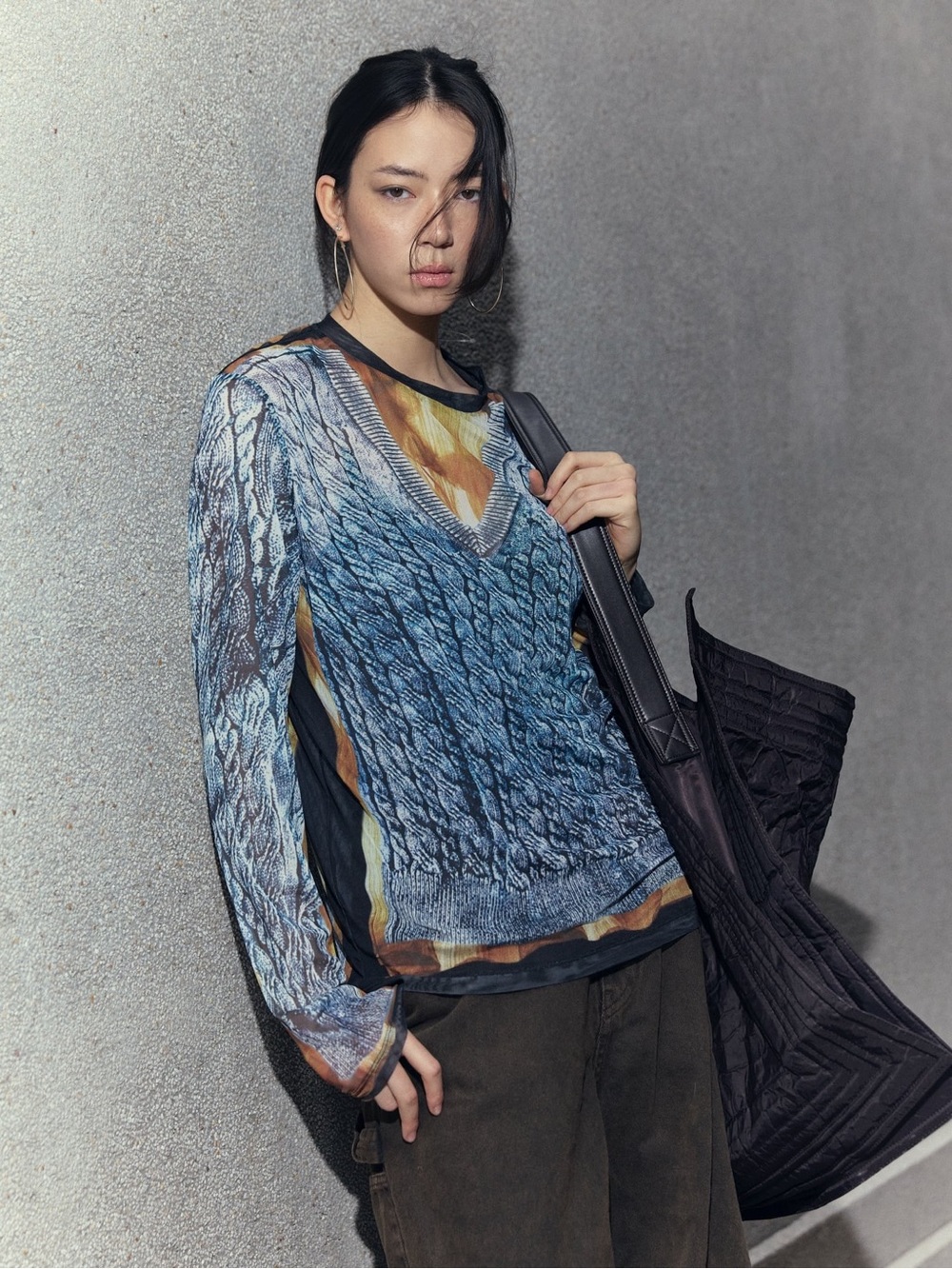 NWT Glenn Martens x H&M Unisex Printed Mesh Shirt sz Large